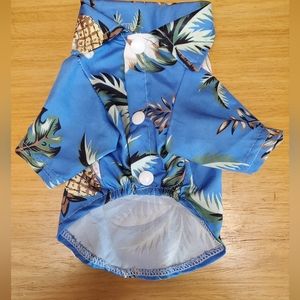 XS set of 3 snap front collared Hawaiian floral dog shirts Size XS